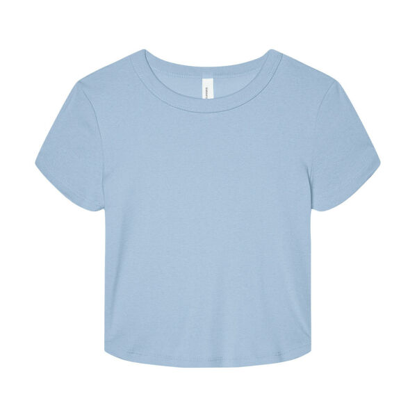 Women's Micro Rib Baby Tee - Solid Baby Blue Blend - 2XL