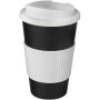 Americano® 350 ml geïsoleerde beker met handvat - Zwart/Wit Americano® 350 ml geïsoleerde beker met handvat - Zwart/Wit