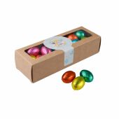 Kraftdoosje met venster, Bruin, Paaseitjes Hazelnoot crispy groot