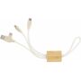 USB-oplader sleutelhanger Keegan bruin