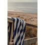 VINGA Lagoa GRS strandhanddoek, donkerblauw, wit