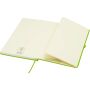 Spectrum Plus A5 hard cover notebook - Lime green