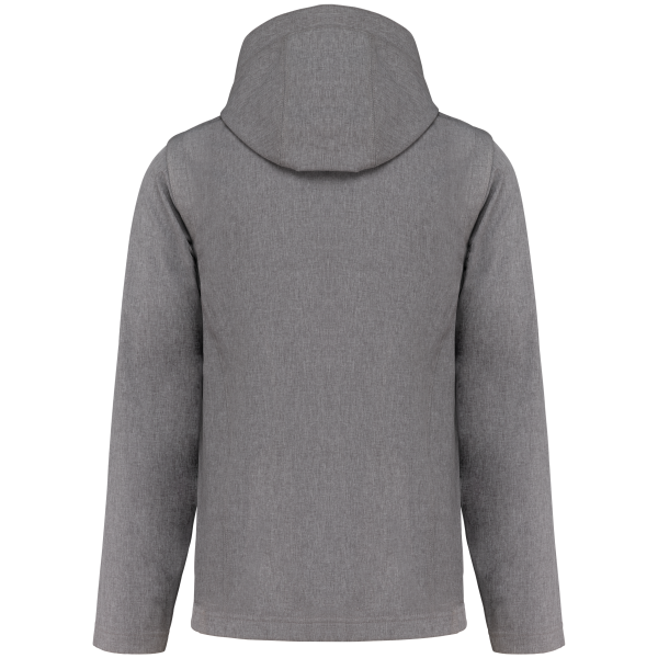 3-laags uniseks softshelljas met afneembare capuchon en mouwen Marl Grey 5XL 3-laags uniseks softshelljas met afneembare capuchon en mouwen Marl Grey 5XL