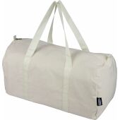 Gerecyclede polycotton (330 gsm) dufflebag Tian blauw