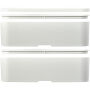 MIYO Renew 700+700 ml dubbellaagse lunchbox - Ivoorwit/Ivoorwit/Kiezelgrijs
