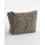 Leopard Print Canvas Accessory Bag - Vintage Leopard Print - M