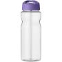 H2O Active® Eco Base 650 ml sportfles met tuitdeksel - Transparant/Paars