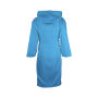 T1-Bvelour Velour Bathrobe Hooded - Aqua Azure