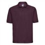 RUS Men Classic Polycotton Polo, Burgundy, S
