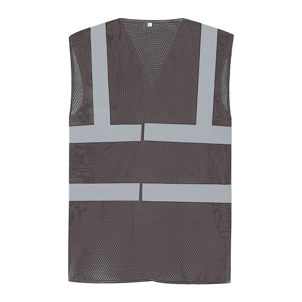 Hoge zichtbaarheid hesje van gaas Grey XXL Hoge zichtbaarheid hesje van gaas Grey XXL