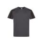 CONSTRAST COOL T, CHARCOAL / JET BLACK, XXL, JUST COOL