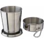 Roestvrijstalen opvouwbare beker Annette zilver Roestvrijstalen opvouwbare beker Annette zilver