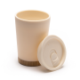 MIRIN Dubbelwandige beker PP en bamboe 290 ml - wit MIRIN Dubbelwandige beker PP en bamboe 290 ml - wit