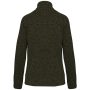 Heather damesvest met rits Dark Khaki Melange 3XL