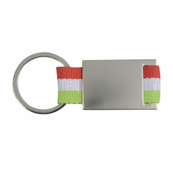 Metalen sleutelhanger Tondoe | Nylon | 8,7×3,5×5cm | In geschenkdoos | Groen-Wit-Rood Metalen sleutelhanger Tondoe | Nylon | 8,7×3,5×5cm | In geschenkdoos | Groen-Wit-Rood