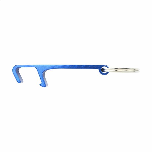 Alu Opener Phone Stand GRS Recycled - blauw Alu Opener Phone Stand GRS Recycled - blauw