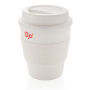 Herbruikbare koffiebeker met schroefdop 350ml, wit