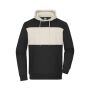 Sweat-Hoody colour-block UNISEX black/sandstone XXS