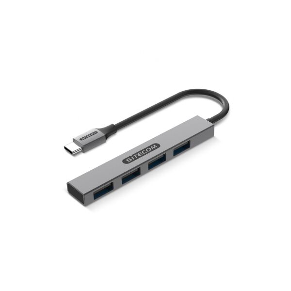Sitecom CN-5001 USB-C to 4x USB-A Nano hub - Grijs