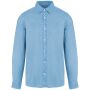 Ecologisch verwassen herenoverhemd washed cool blue S