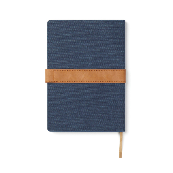 VINGA Bosler RCS recycled canvas notitieboek, donkerblauw