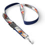 Afneembare polyester keycord met gesublimeerde satijnen overlay