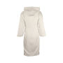T1-Bvelour Velour Bathrobe Hooded - Ivory Cream