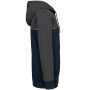 Tweekleurig ecologisch fleecevest met capuchon Navy / Dark Grey 4XL