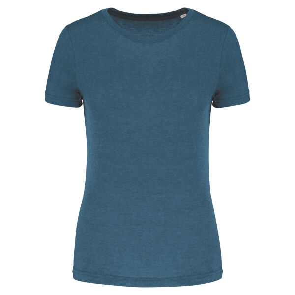 Damessport-T-shirt triblend met ronde hals Duck Blue Heather XXL