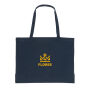 Impact AWARE ™ gerecycled katoenen shopper 145gsm, donkerblauw Impact AWARE ™ gerecycled katoenen shopper 145gsm, donkerblauw