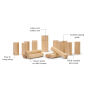 VINGA Kubb mini spel, bruin