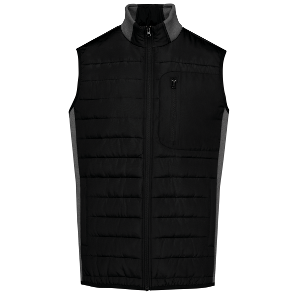 Herenbodywarmer in twee stoffen Herenbodywarmer in twee stoffen