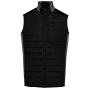 Herenbodywarmer in twee stoffen Black / Dark Grey Heather XS Herenbodywarmer in twee stoffen Black / Dark Grey Heather XS