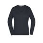 Ladies' V-Neck Pullover black XS
