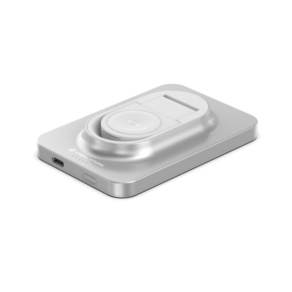 Urban Vitamin Malibu RCS aluminum 2 in 1 5000 mAh powerbank, zilver Urban Vitamin Malibu RCS aluminum 2 in 1 5000 mAh powerbank, zilver