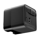 Urban Vitamin Mendocino 65W GaN lader, uittrekbare kabel, zwart