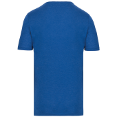 Bio T-shirt kraag met onafgewerkte rand korte mouwen Ocean Blue Heather S