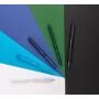 X9 frosted pen met siliconen grip, lichtblauw