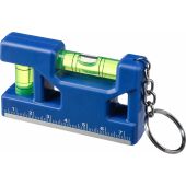 Gerecycled ABS sleutelhanger met waterpas Indira zwart Gerecycled ABS sleutelhanger met waterpas Indira zwart