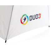 21" Impact AWARE™ RPET 190T bamboe auto open/dicht paraplu, wit