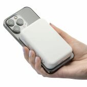 Gerecyclede draadloze oplader powerbank Meno zwart