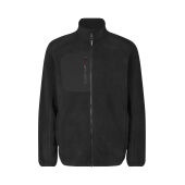 Bonded fleece jacket - Black, 3XL
