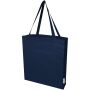 Madras draagtas van 140 g/m² GRS gerecycled katoen met 12L - Marineblauw