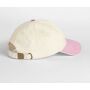 CONTRAST PEAK LOW PROFILE VINTAGE CAP, NATURAL/VINTAGE DUSKY PINK, One size, BEECHFIELD