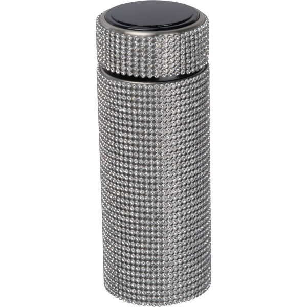 Kleine drinkfles van rvs met strass-steen accenten