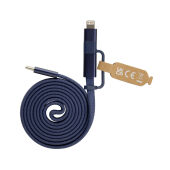 Arc Ultra-thin RCS recycled 60W 2 in 1 magnetische kabel, blauw