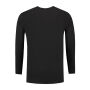 L&S T-shirt Crewneck cot/elast LS for him Black-S