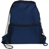 Adventure gerecyclede geïsoleerde tas met trekkoord 9L - Marineblauw