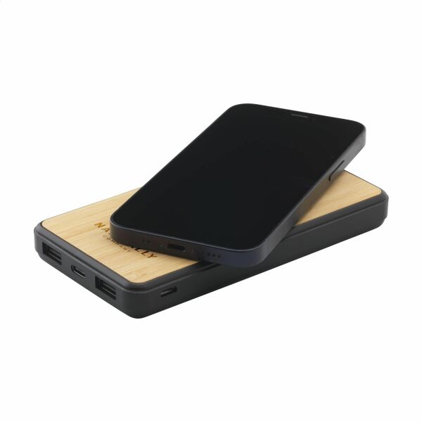 Boru Bamboo RCS Recycled ABS Powerbank Wireless Charger - schwarz Boru Bamboo RCS Recycled ABS Powerbank Wireless Charger - schwarz
