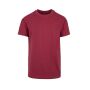 ROUND NECK T-SHIRT, BURGUNDY, 5XL, BUILD YOUR BRAND